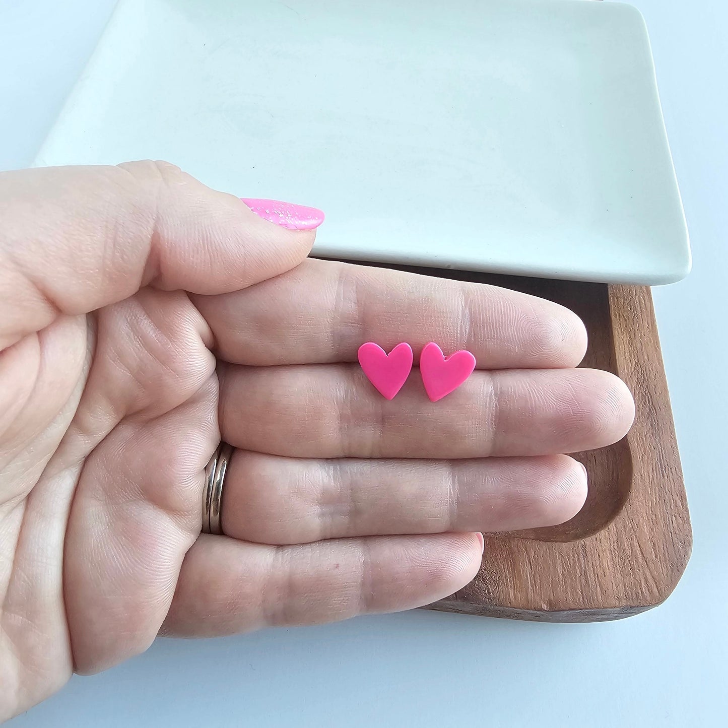 Purity & love heart earrings