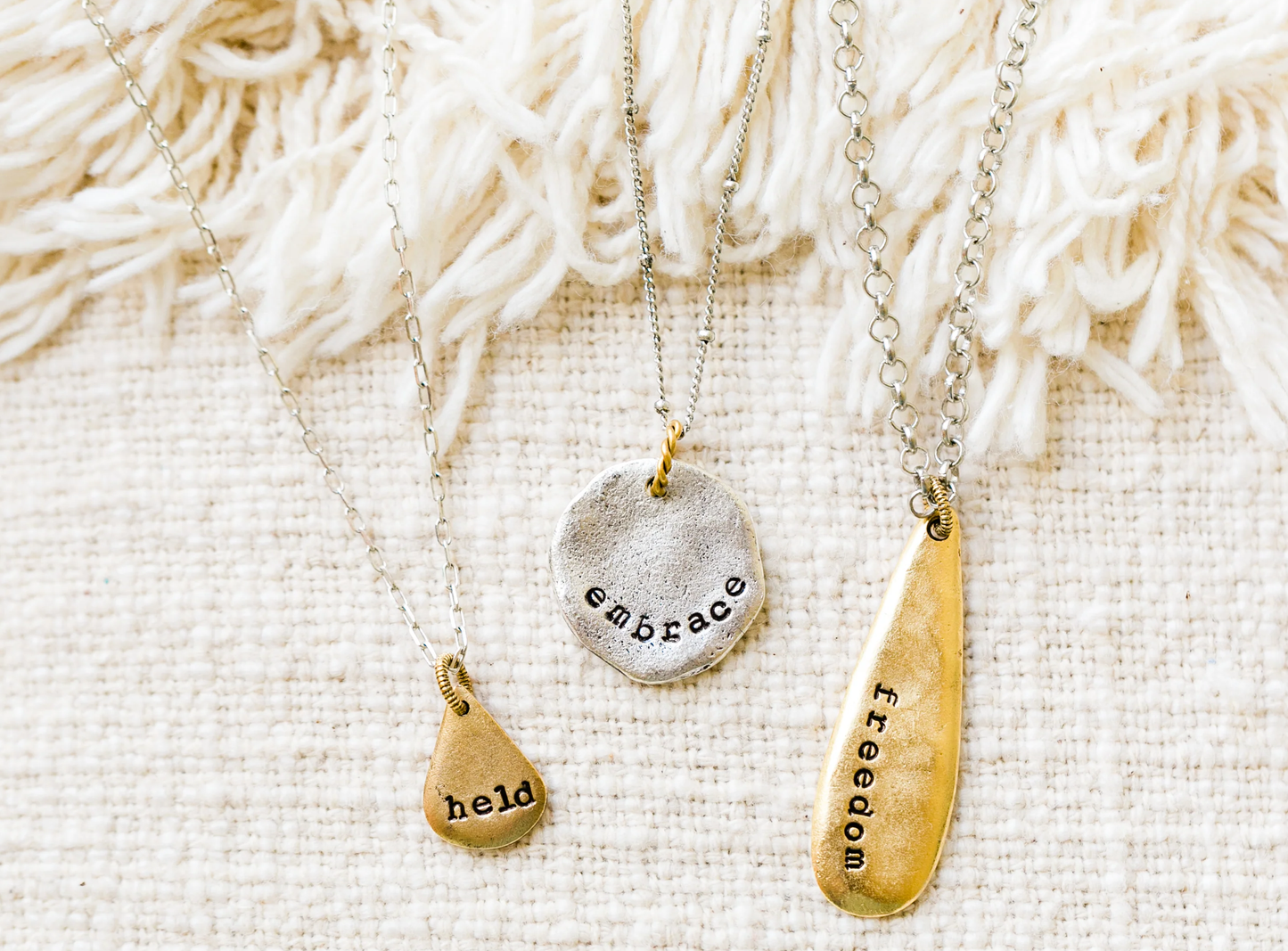 faith inspired hand stamped jewelry by The Crowning Jewels