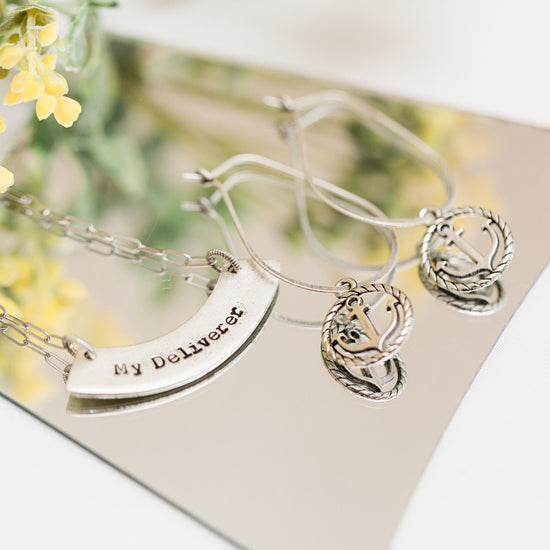 Load image into Gallery viewer, February &amp;quot;Deliverer of Hope&amp;quot; Necklace &amp;amp; Earrings
