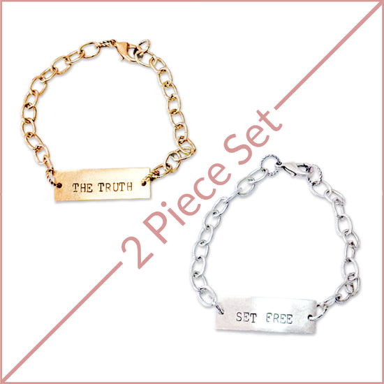 November "The Truth Will Set Your Free" Bracelet Duo