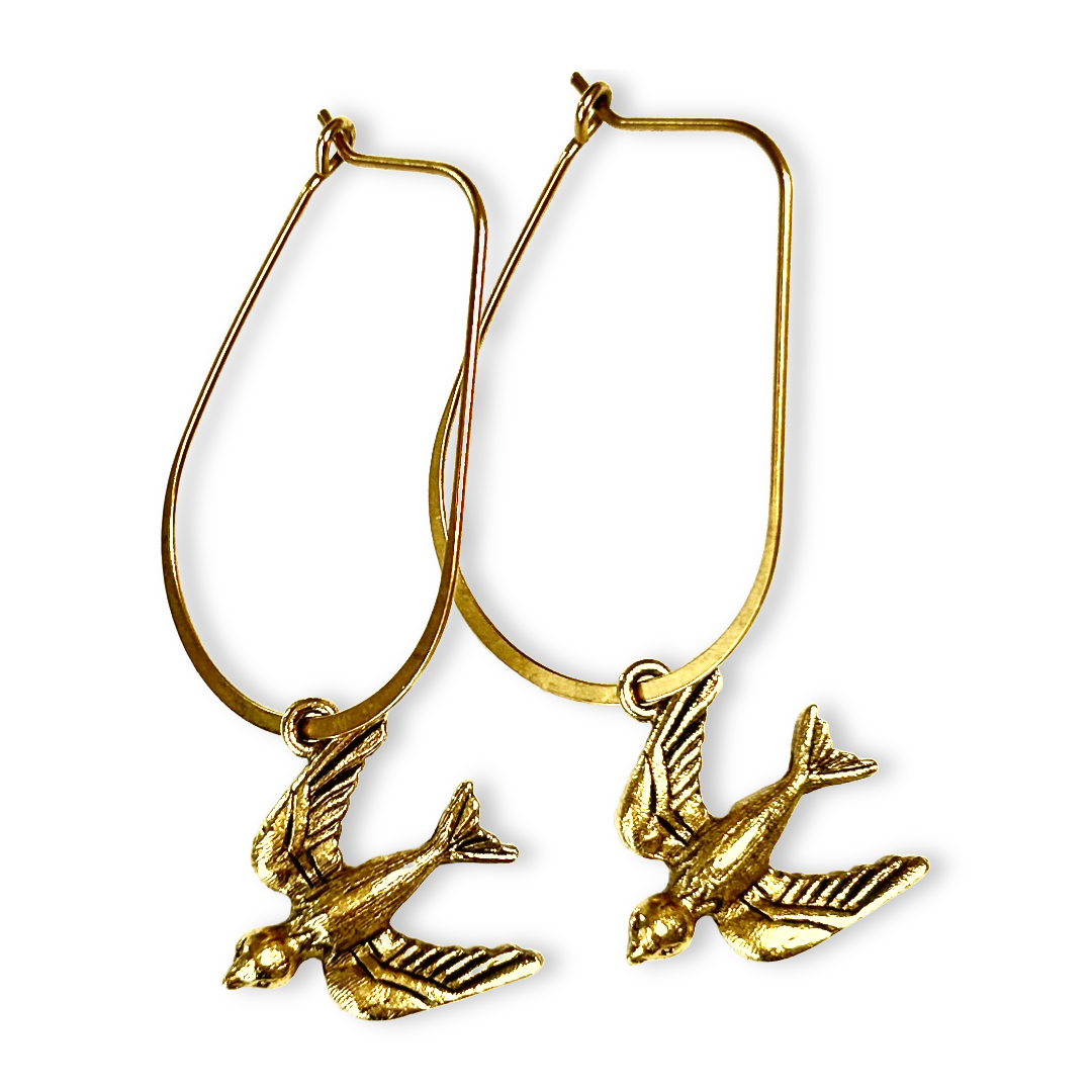 Heaven Inspired Charm Earrings - Gold
