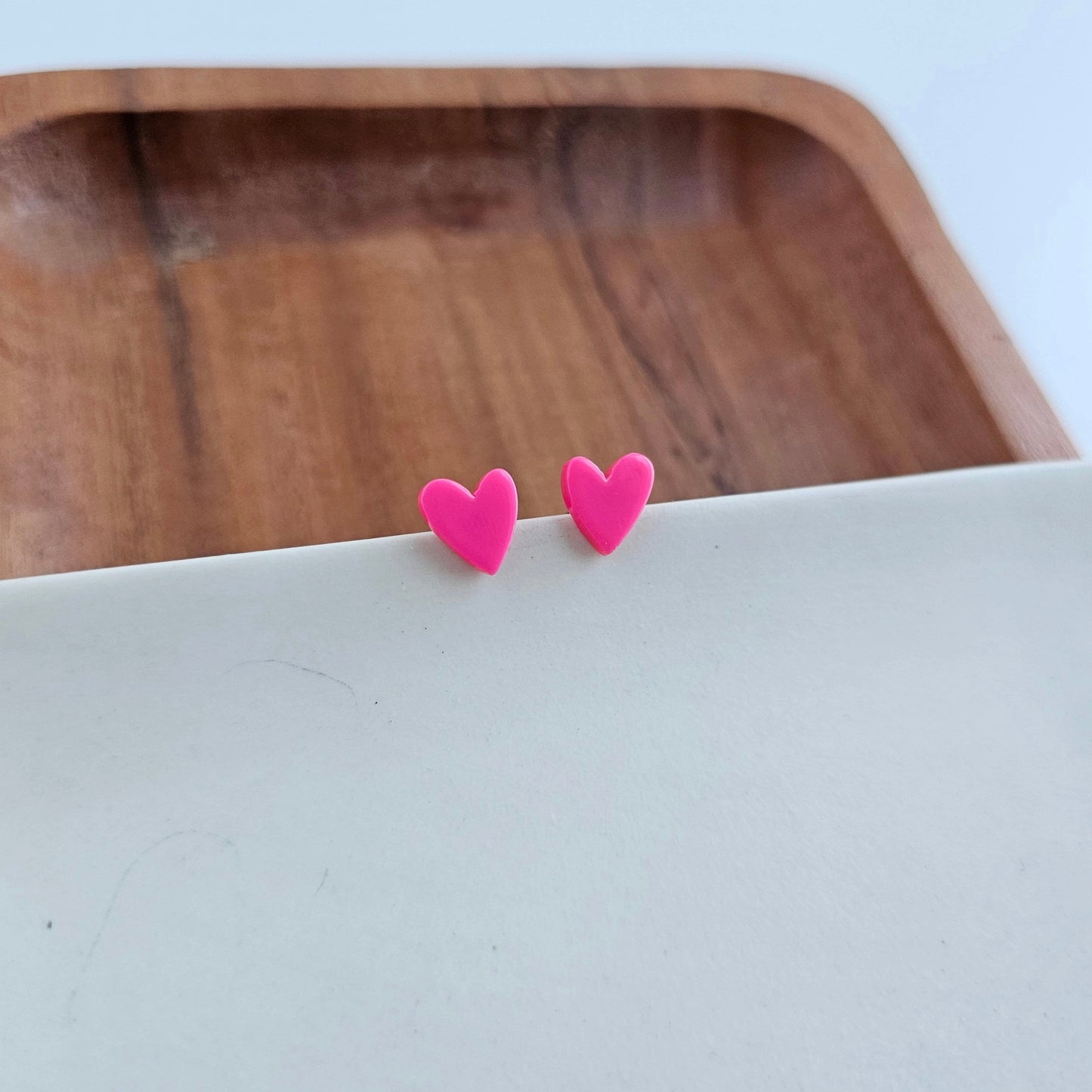 Purity & love heart earrings