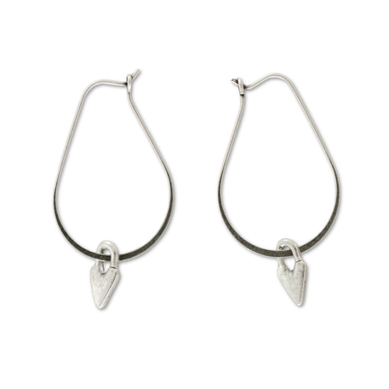 Heaven Inspired Charm Earrings - Silver