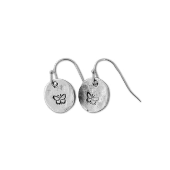 Load image into Gallery viewer, Heaven Inspired Stamped Earrings - Silver

